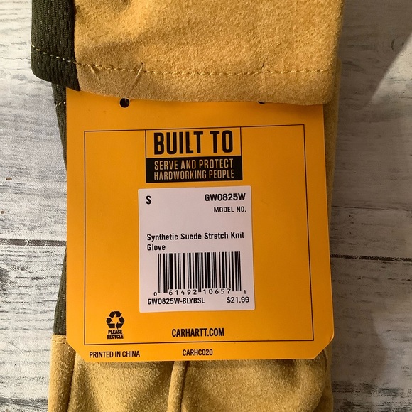 Carhartt Women's Small Synthetic Suede Stretch Knit Glove - Picture 4 of 5